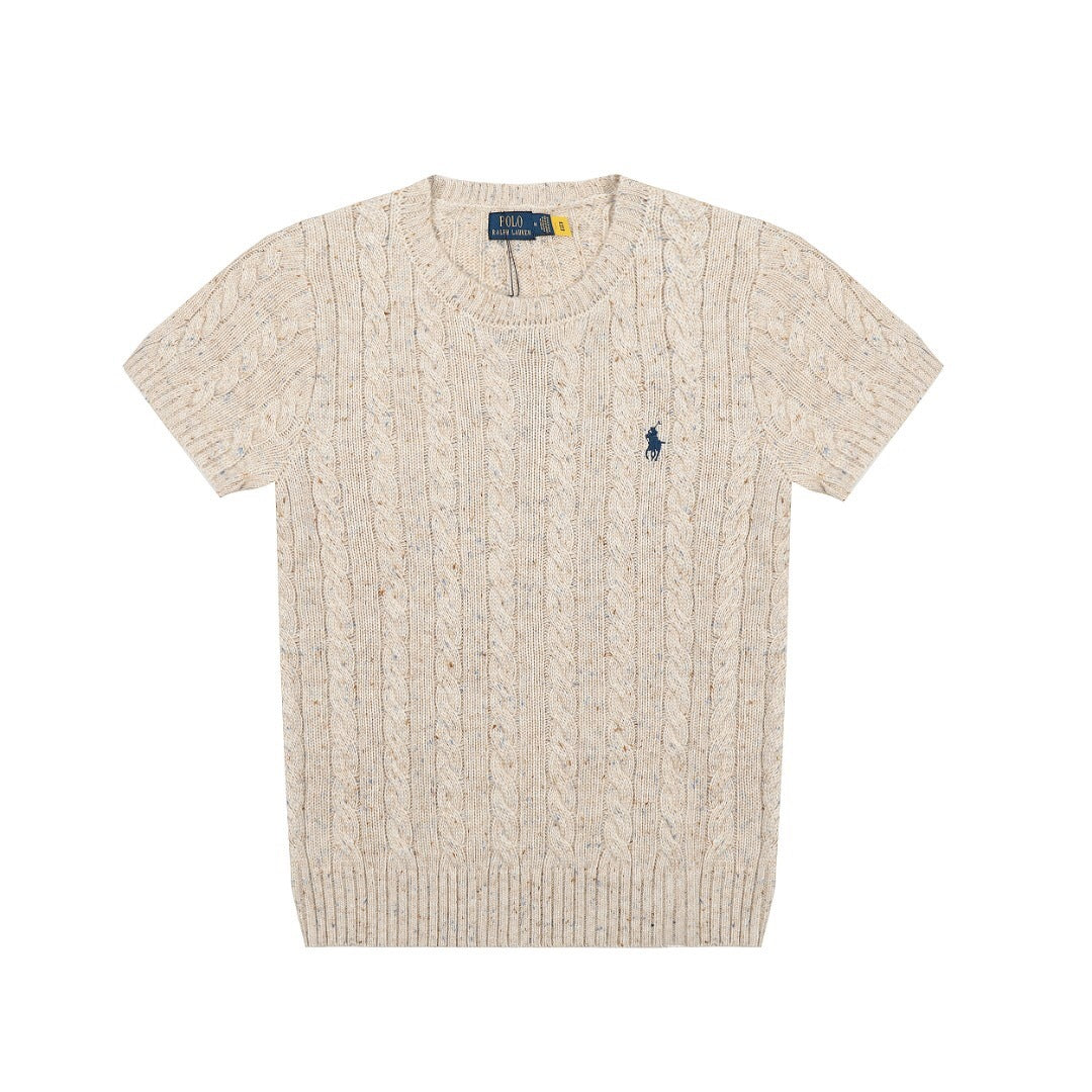 RL - Heritage Flecked Cable Knit Top