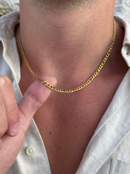 FIGARO CHAIN 3MM | 18K Gold