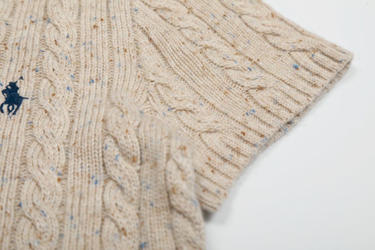 RL - Heritage Flecked Cable Knit Top