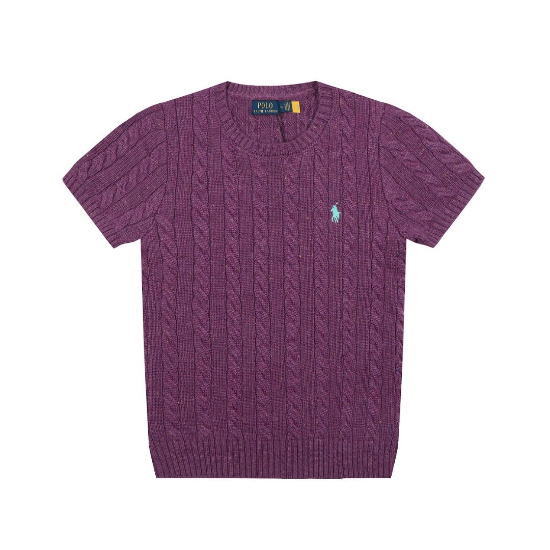 RL - Heritage Flecked Cable Knit Top