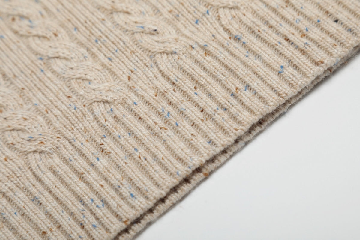 RL - Heritage Flecked Cable Knit Top