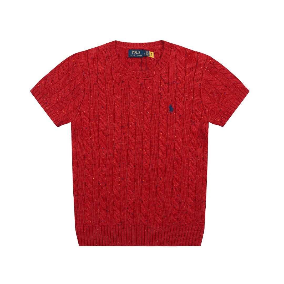 RL - Heritage Flecked Cable Knit Top