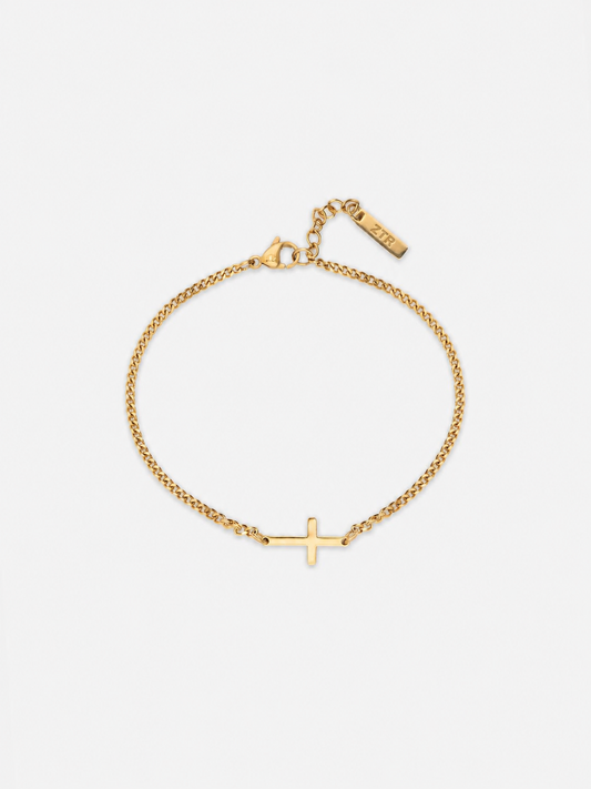 CROSS BRACELET | 18K Gold