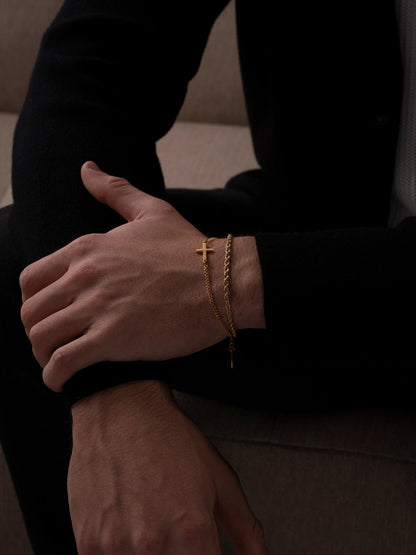 CROSS BRACELET | 18K Gold