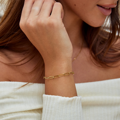 Paperclip Gold Bracelet