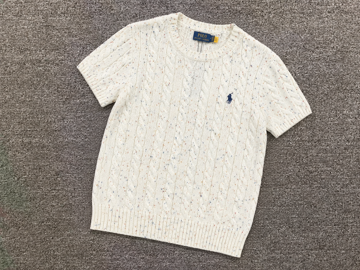 RL - Heritage Flecked Cable Knit Top