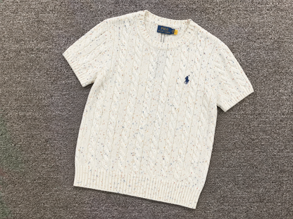 RL - Heritage Flecked Cable Knit Top