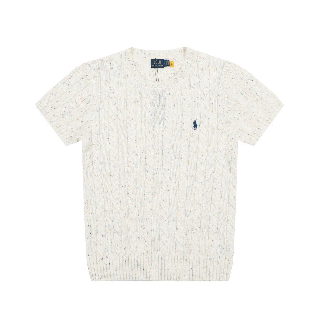 RL - Heritage Flecked Cable Knit Top