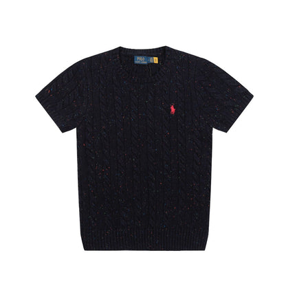 RL - Heritage Flecked Cable Knit Top