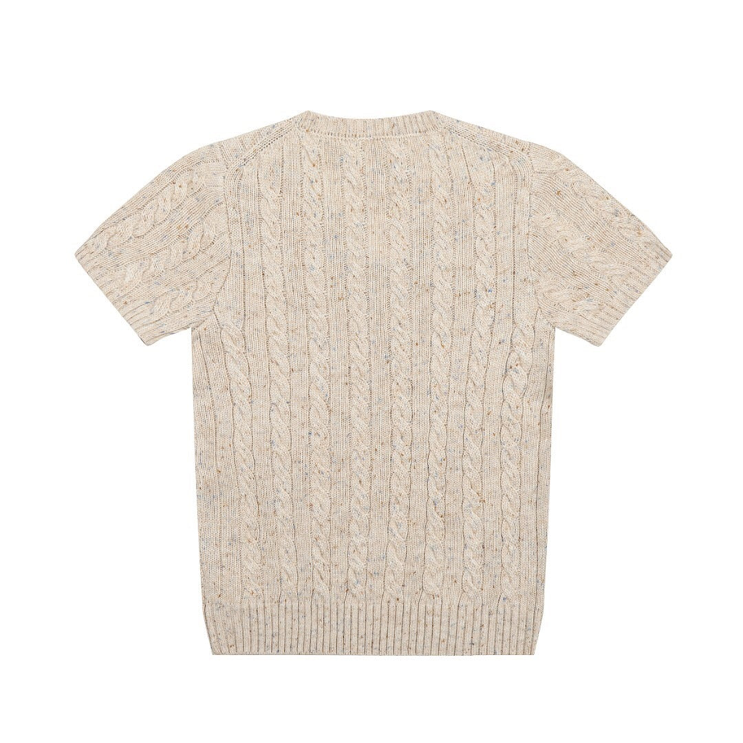 RL - Heritage Flecked Cable Knit Top