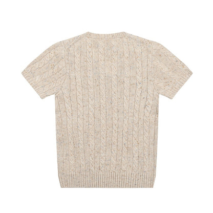 RL - Heritage Flecked Cable Knit Top