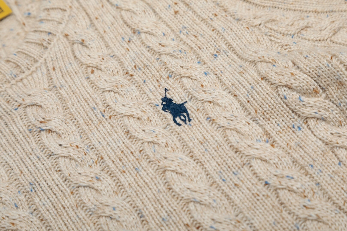 RL - Heritage Flecked Cable Knit Top