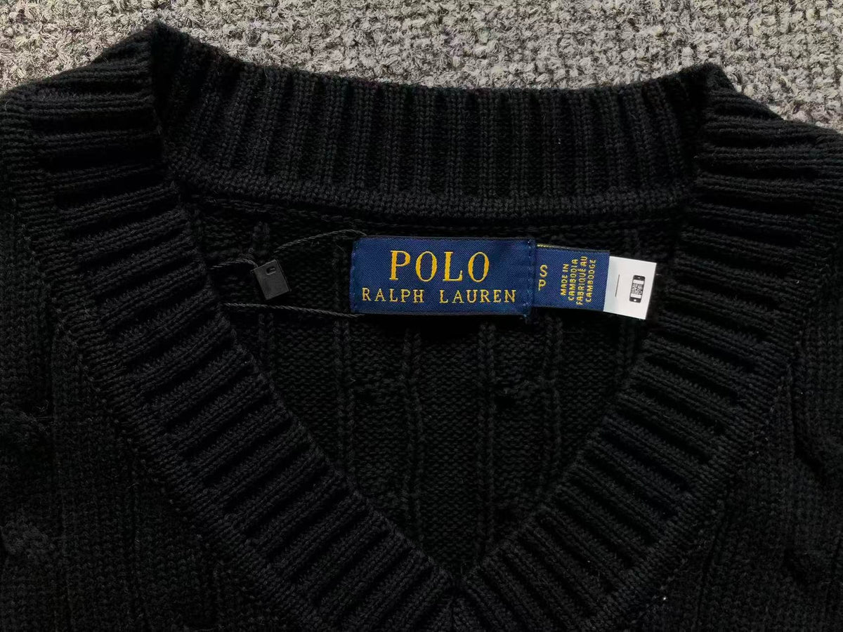 RL - Signature Cable Knit V-Neck Vest