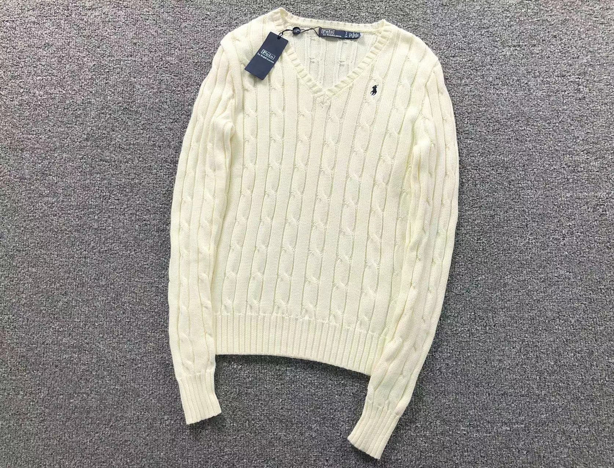RL - Classic Cable V-Neck Sweater