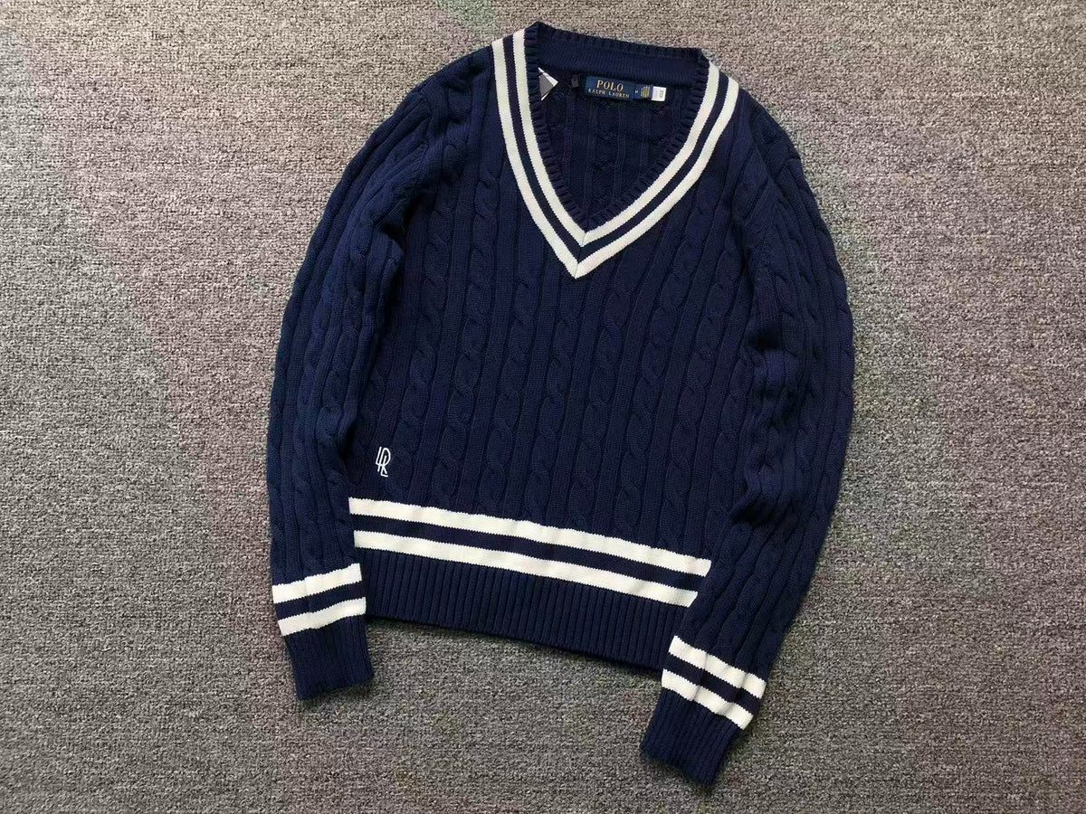 RL - Clubhouse Cable V-Neck Sweater