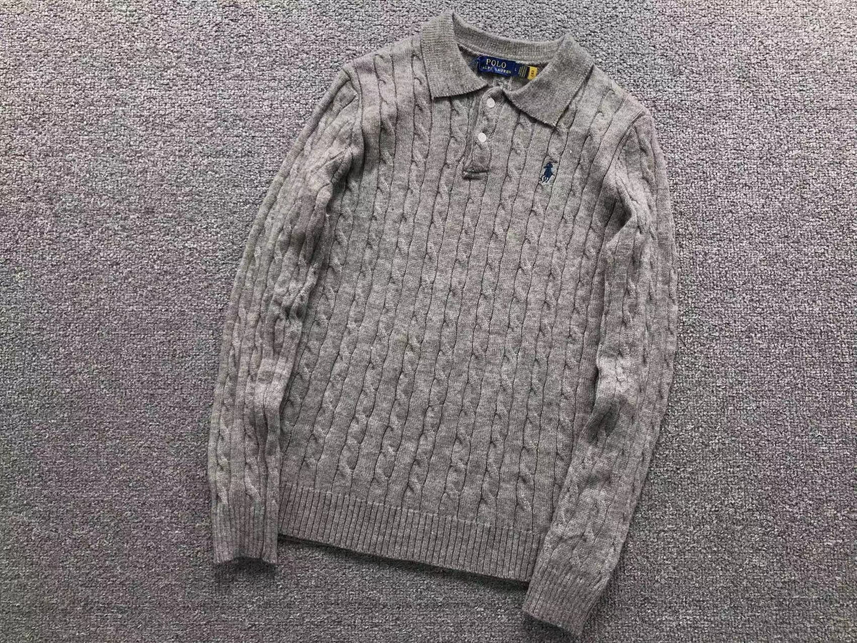 RL - Kensington Cable Knit Polo Sweater